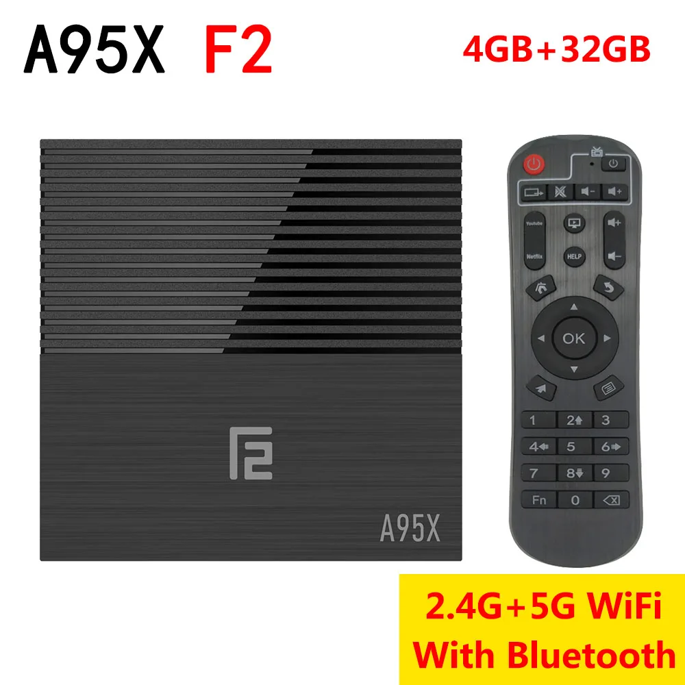 A95X F2 4 Гб ОЗУ 32 Гб 64 Гб ПЗУ Android 9,0 tv Box Amlogic S905X2 четырехъядерный медиаплеер WiFi Bluetooth 4K HD Smart set top box - Цвет: 4GB 32GB 2.4G 5Gwifi