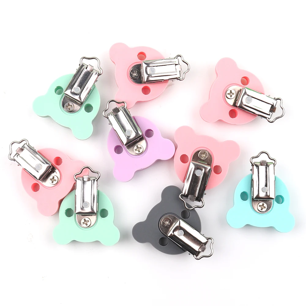 TYRY.HU 1x Pacifier Holder Clip Cute CartoonShape Nipple Clasps For Diy Baby Pacifier Leash Nipple Clasp Nursing Accessories