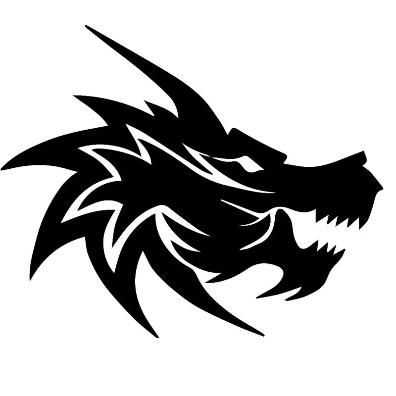 15 см * 12 2 одежда Funny Dragon голова наклейка авто Стайлинг Виниловая пленка для