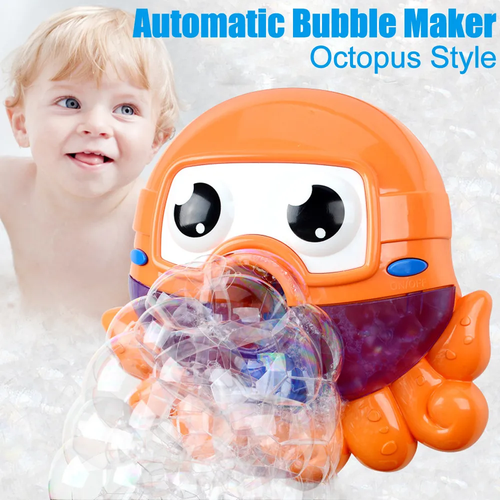 HINST большой вырезать пузырь машина ванна Осьминог Автоматическая Bubble Maker воздуходувы музыка песня для ванной игрушки для ребенка Dec5