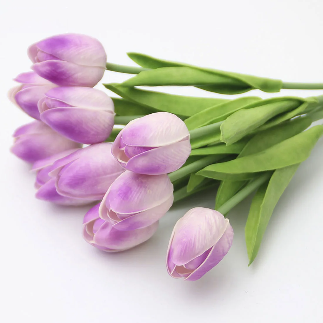Light Purple Настоящий сенсорный Искусственный цветок тюльпана букет 21 шт./партия PU шелк Поддельные тюльпаны цветы на весну вечерние свадебные декоративный цветок для дома - Цвет: Light Purple