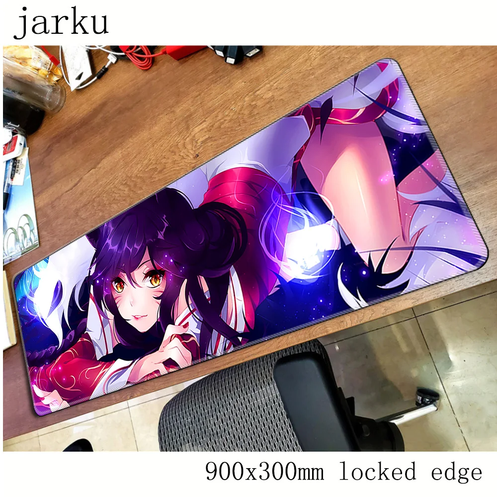 Игровой коврик для мыши Ahri 900x300 мм большой игровой ноутбука с заблокированными