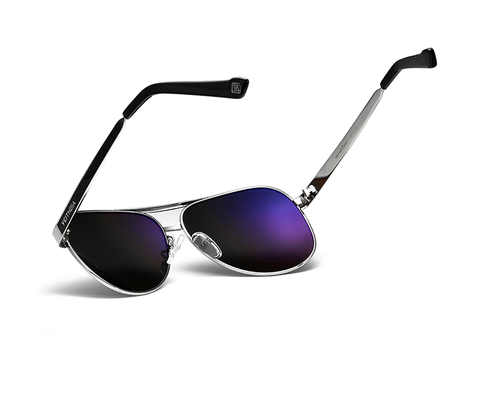 Мужские солнцезащитные очки VEITHDIA, классические винтажные дизайнерские очки с зелеными зеркальными поляризационными стеклами, модель 3152