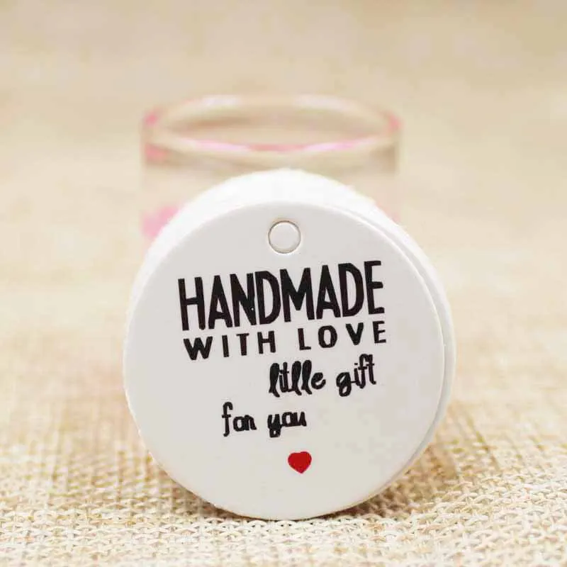 

2018 100pcs vintage style paper gift tag white/kraft cardboard products price tag labels for gift /wedding favors tag decoration