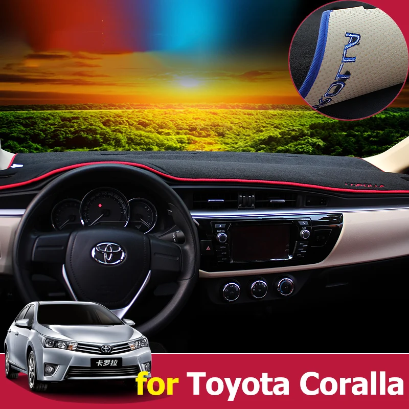Car Dashboard Cover Dash Mat Sun Shade Dash Board Pad Carpet LHD For Toyota Corolla E140