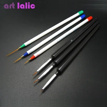 

6 Pcs SET OF FINE NAIL ART LINER BRUSH PAINTING PEN KIT SET DOTTING BRUSHES