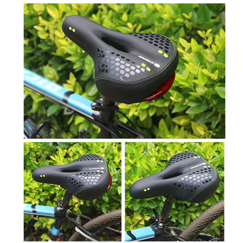 

Bicycle Mountain Seats Cushion Saddle with 5LED Tail Light Cycling Equipments Bike