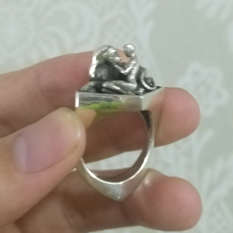 ZABRA Solid Luxury 925 Silver Customized Ring Beauty And The Beast Punk Rock Vintage Rings For Men Women Luxury Jewelry ZABRA Solid Luxury 925 Silver Customized Ring Beauty And The Beast Punk Rock Vintage Rings For Men Women Luxury Jewelry