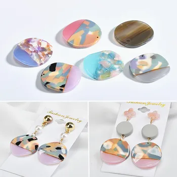 

20pcs/Lot Acetate plate colorful round corrugated DIY earrings material accessories necklace bracelet ornament beading charms