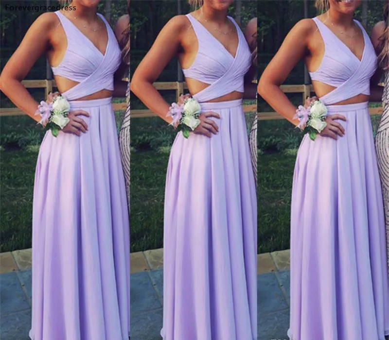 

2019 Beautiful Bridesmaid Dress Lavender Lilac Summer Country Garden Formal Wedding Party Guest Maid of Honor Gown Plus Size