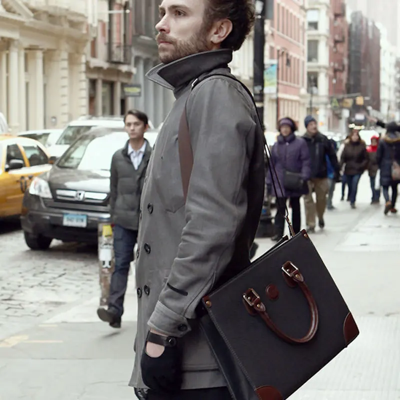 

Men's cross-border shoulder Messenger bag business casual briefcase computer bag wear oxford spinning