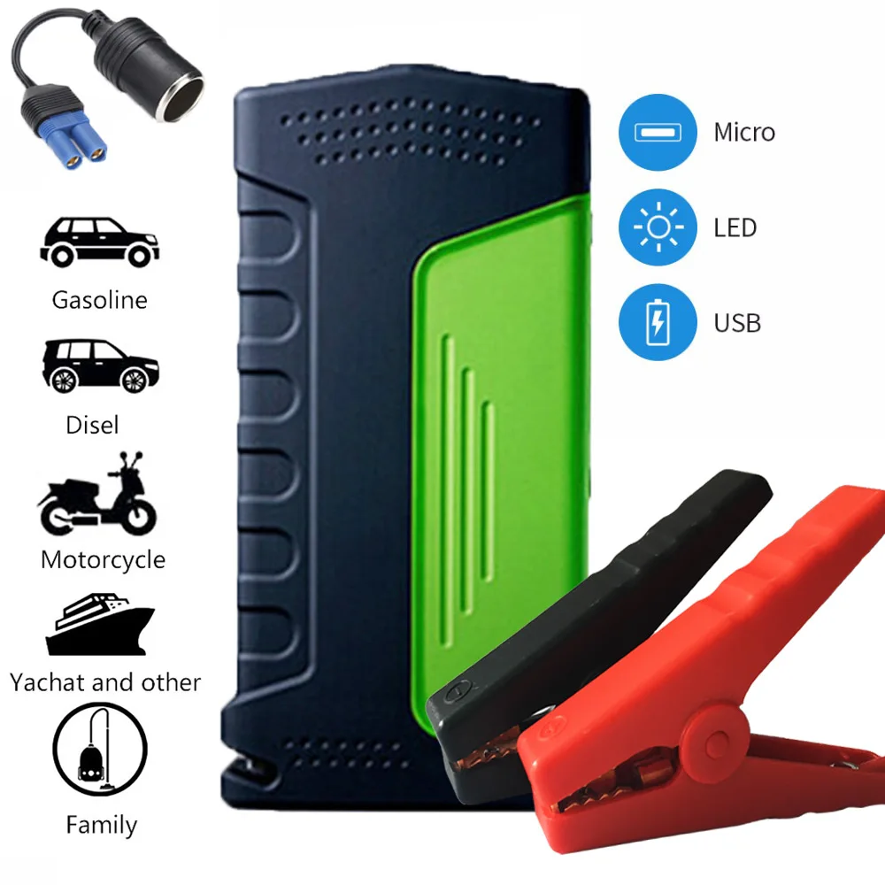 

Multifunction Car Jump Starter Battery Portable Power Bank 12V Auto Emergency Starting Device 600A Car Battery Charger Booster