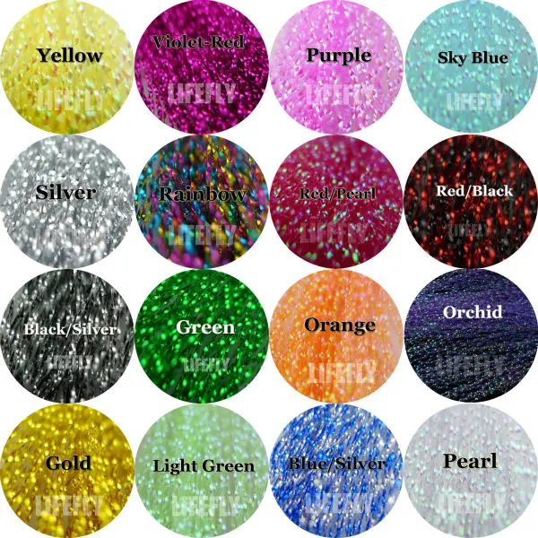 150pc Each 10 Colors Krystal Lure Making Crystal Flash Fly Tying Material 