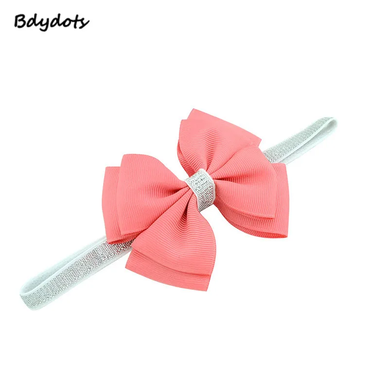1Pc Cute Baby Hair Band Elastic Double Bows Multicolor Bowknot Mini Bands Elastic Headbands
