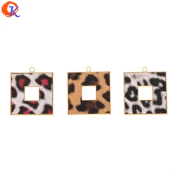 

Cordial Design 60Pcs 30*33MM Jewelry Accessories/Charms/Leopard Print Effect/Square Shape/Hand Made/DIY Making/Earrings Findings
