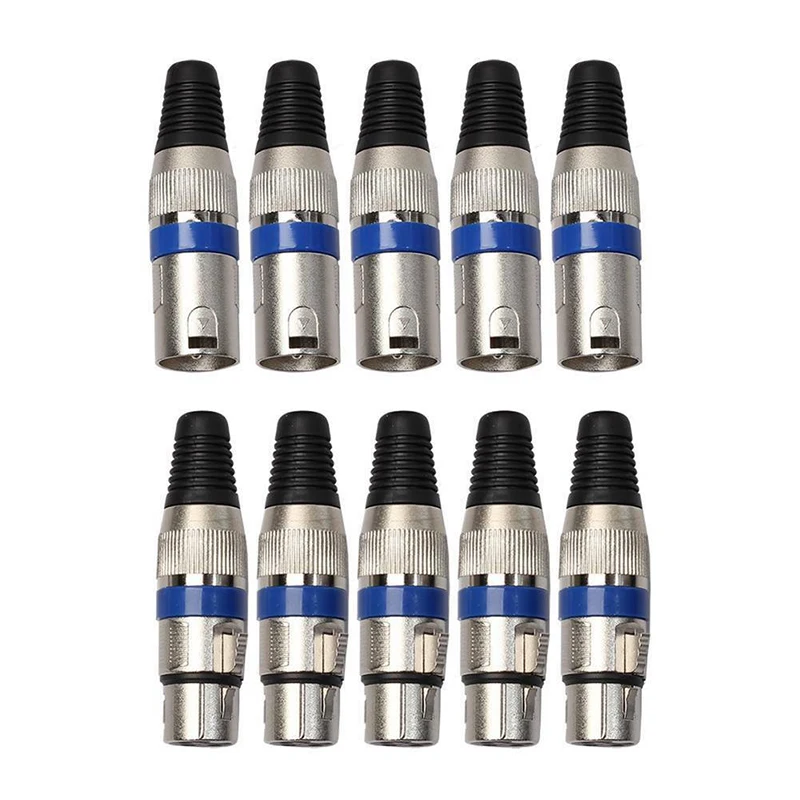 10 шт. XLR 3-контактный штекер и гнездо микрофона аудио микрофонный провод Кабельный