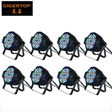 8xlot 543 Вт RGBW светодиодный Par 64 двойные хомуты для сцены DJ вечерние свет DMX Par64 лампа освещения одной Цвет звук Управление, автоматический запуск