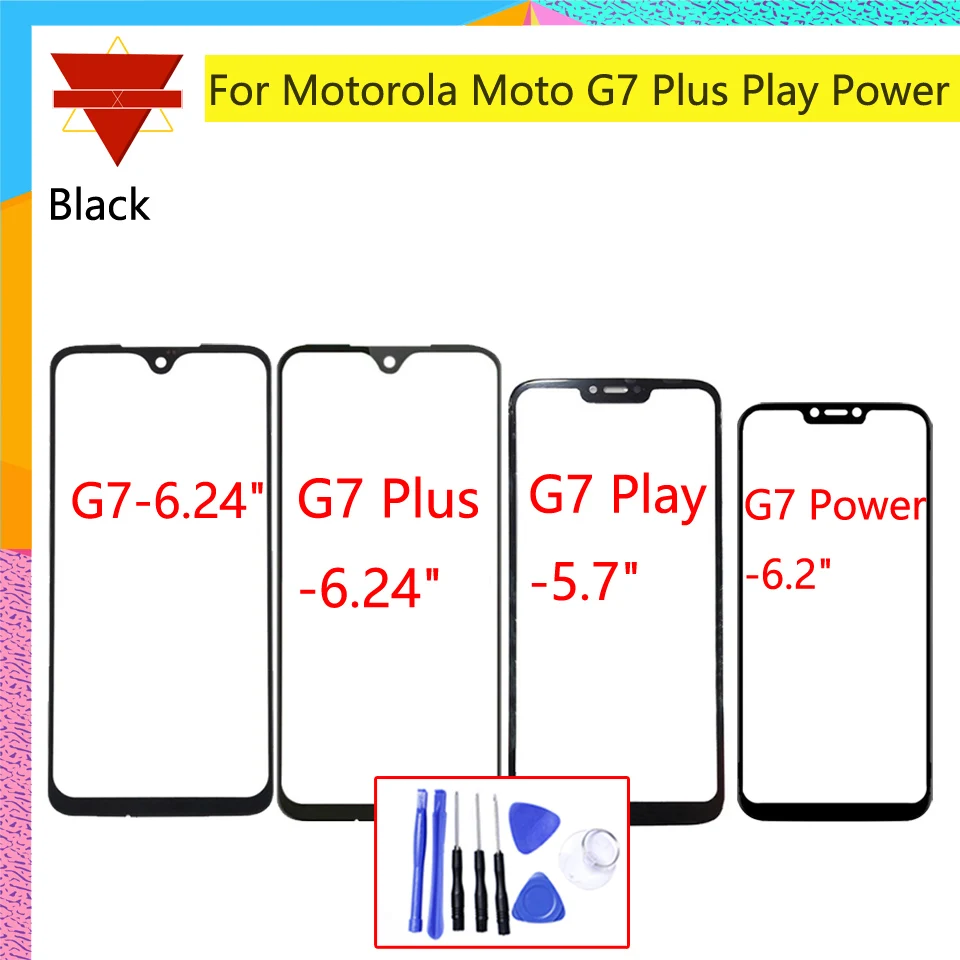 LCD Front Glass Lens For Motorola Moto G7\ G7 Plus\G7 Play\G7 Power XT1955 Outer Screen Touch | Мобильные телефоны и
