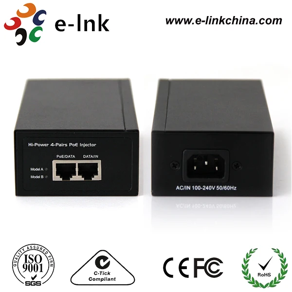 

10/100/1000Mbps IEEE 802.3at+ 60W POE Injector