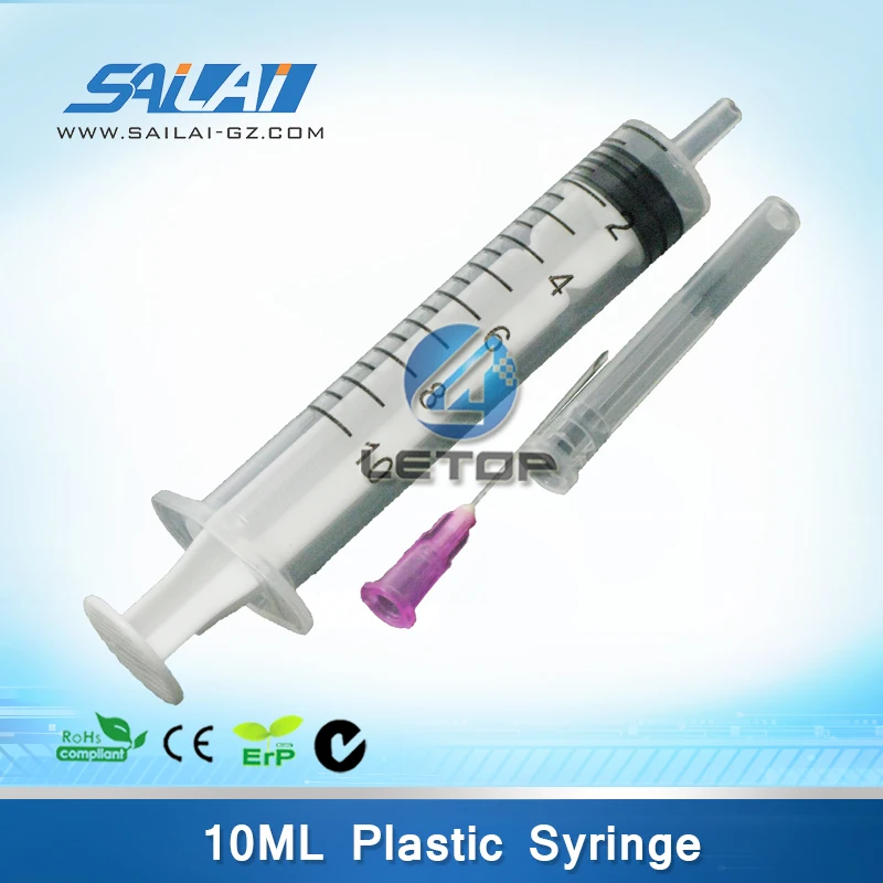 High quality!!10ml plastic syringe for cleaning inkjet printheadin