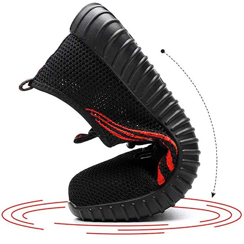 Мужская защитная обувь со стальным носком дышащая легкая Рабочая обувь с промышленной структурой противопрокольная композитная спортивная обувь