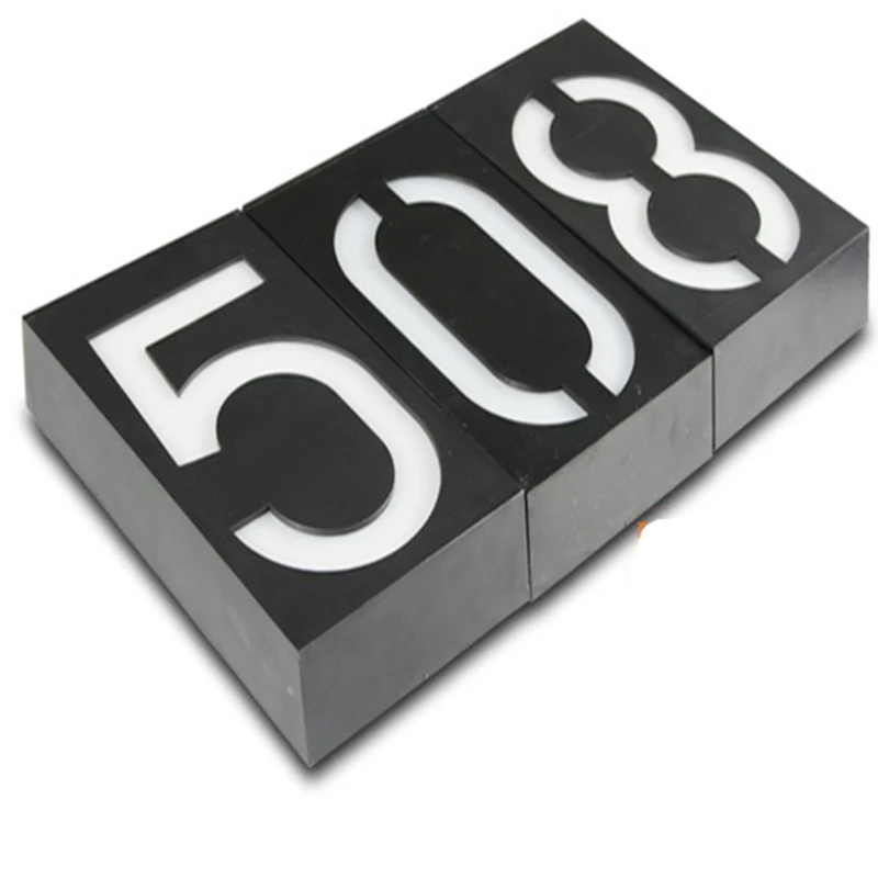 

Number Solar Powered Wall Mounted 6 LEDs Bulb IP65 waterproof Illumination Doorplate Lamp Porch Lights