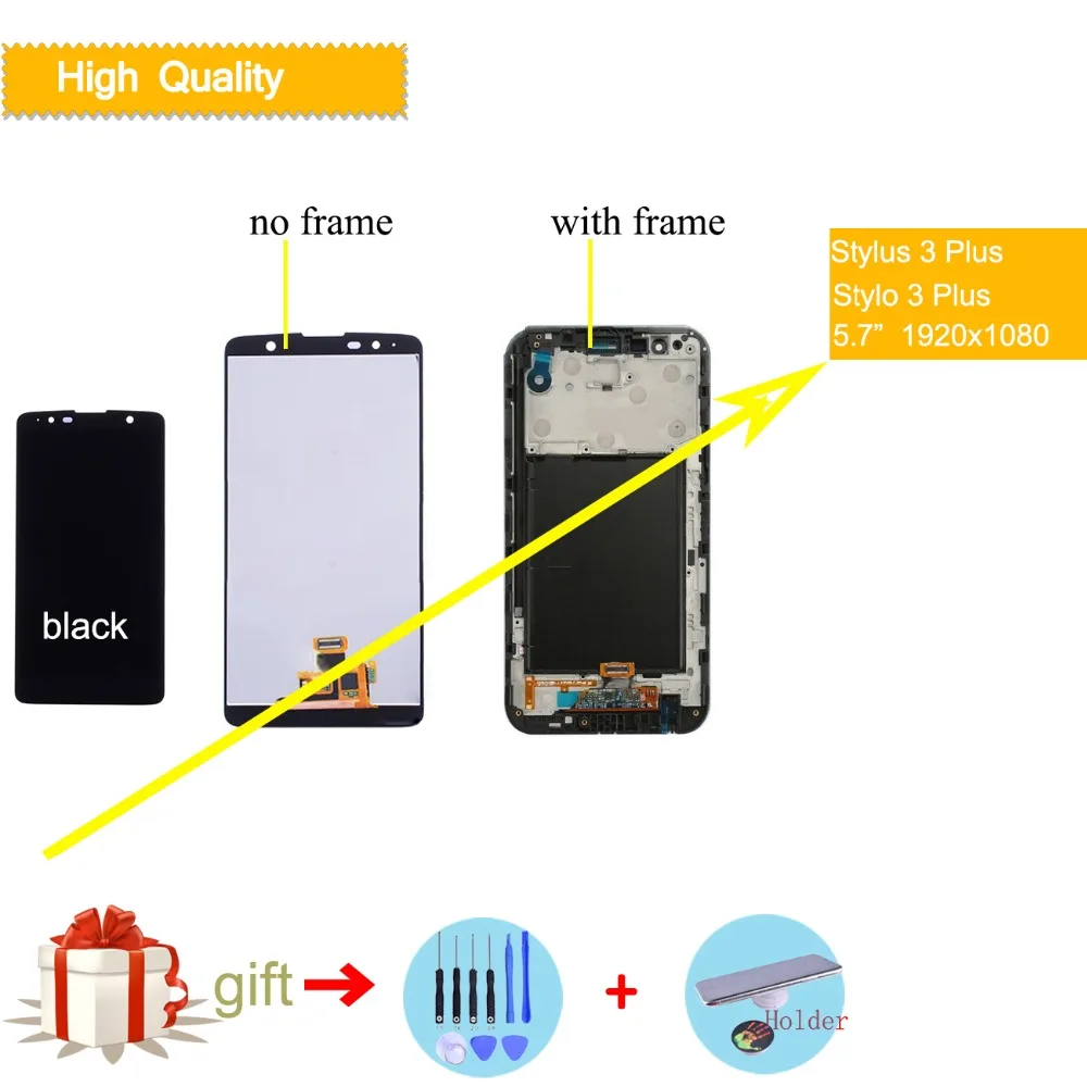 

MP450 TP450 LCD for LG Stylus 3 Plus LCD Touch Screen with Frame for LG Stylo 3 Plus Display M470 M470F LCD digitizer assembly
