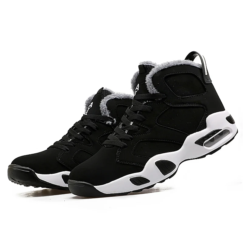 Winter Comfortable Warm Plush Mens Basketball Shoes High Air Cushioning Men Retro Trainer Sneakers Youth Boys Sports Snow Boots Winter Comfortable Warm Plush Mens Basketball Shoes High Air Cushioning Men Retro Trainer Sneakers Youth Boys Sports Snow Boots