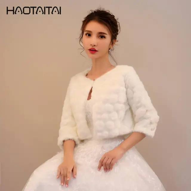 Price New Arrival White Bridal Wraps 2018 Wedding Cheap jacket women cloak cape mariage wedding shawl