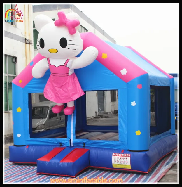 4.5x4.5m Funny Hello Kitty inflatable bouncer castle