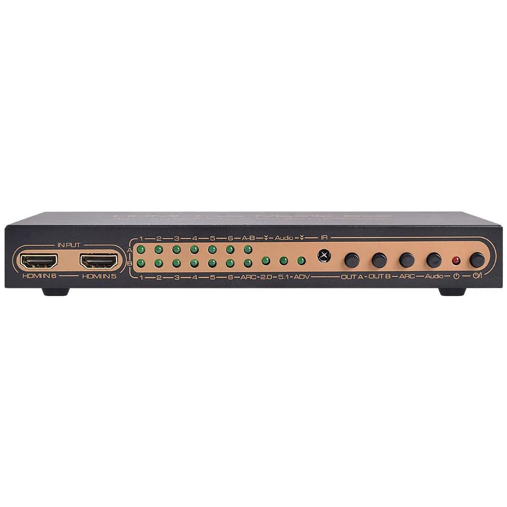 Матричный коммутатор PUZHIJIE 4K HDMI 6x2 с аудио экстрактором PIP матричный 6 в 2 выход