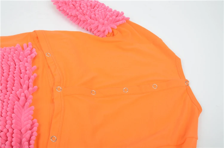 Hot Baby Mop Romper Outfit Unisex Boy Girl Polishes Floors Cleaning Mop Suit Autumn Winter Kids Crawls Toddler Swob Jumpsuit bright baby bodysuits