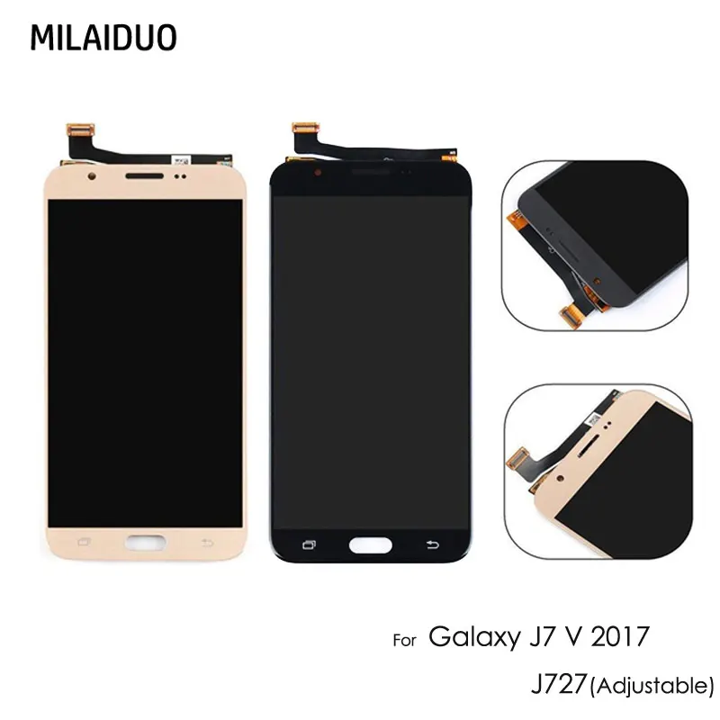 

LCD Display For Samsung Galaxy J7 V 2017 J727 Touch Screen Digitizer Assembly Replacement Parts Adjustable Brightness 5.5''