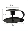 Iron European Style Candlestick Stand Candle Holder Vintage Retro Style Classic Look Taper Holder Matte Black For Wedding ► Photo 3/6