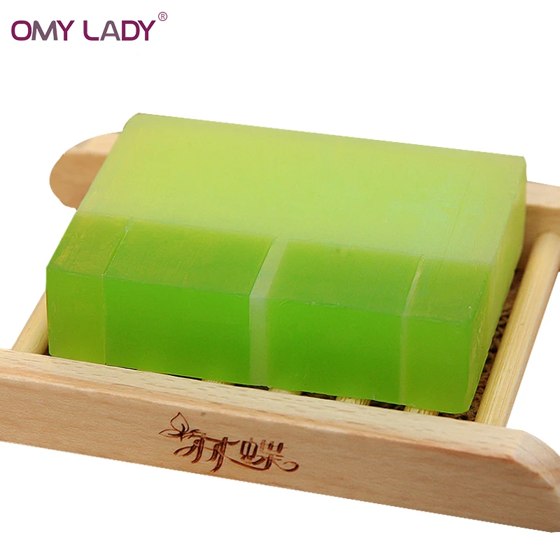 OMY LADY Pure Natural Plant Aloe Gel Handmade Soap acne treatment oil-control Moisturizing Essential Oil Soap free ship