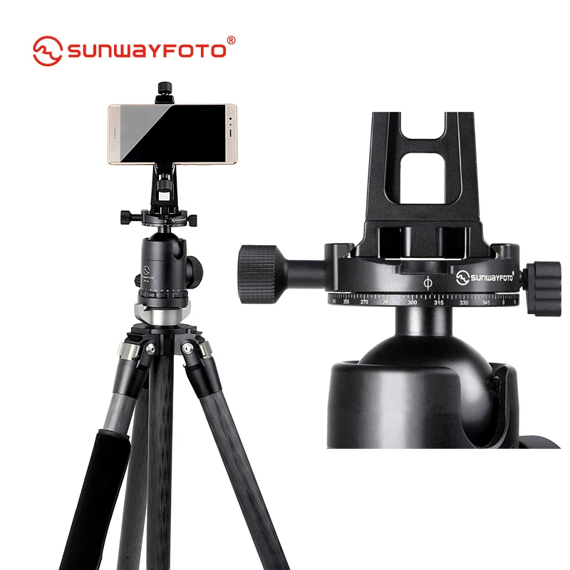 SUNWAYFOTO CPC-01 Аксессуары для мобильных телефонов профессиональный стол и подставка профессиональная шаровая Головка штатива держатель для телефона кронштейн