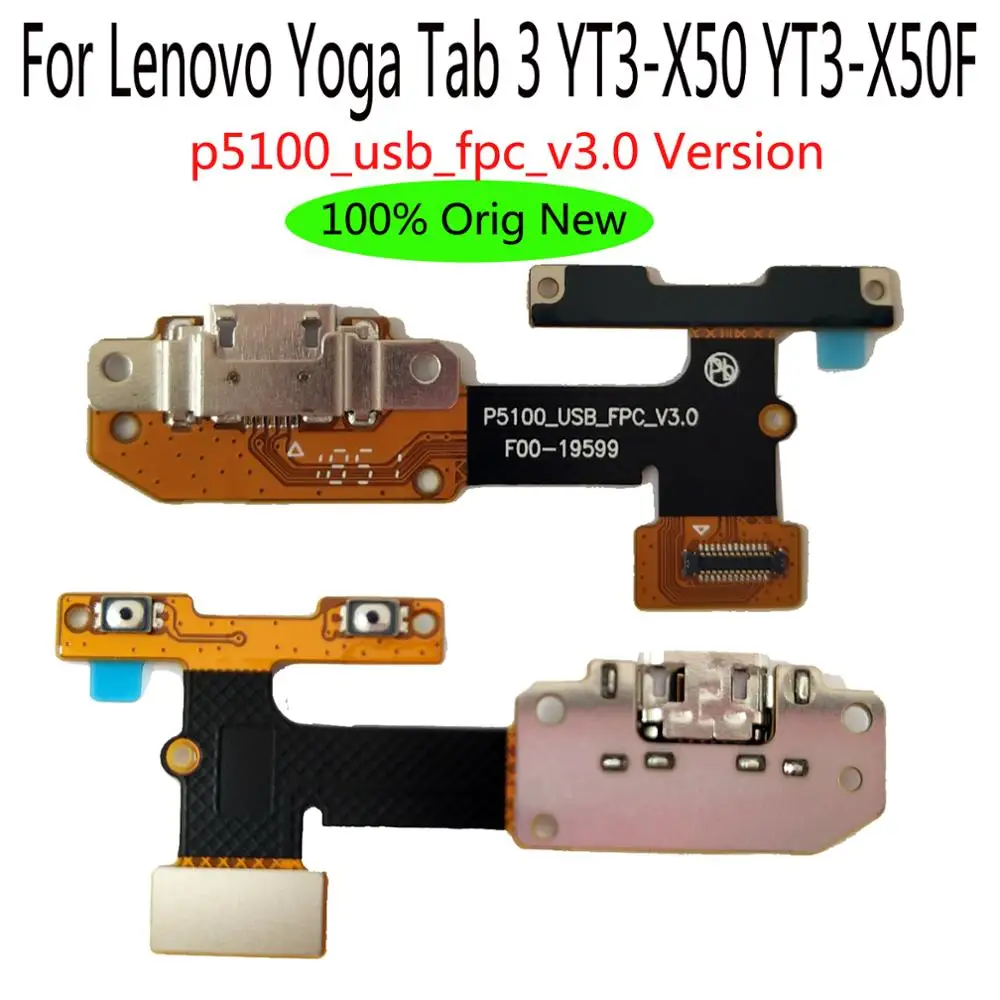 

Shyueda 100% Orig New For Lenovo Yoga Tab 3 YT3-X50 YT3-X50F p5100_usb_fpc_v3.0 USB Charging Dock Connector Port Flex Cable