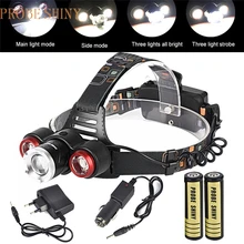 Высококачественный фонарь на голову 8500Lm XML T6+ 2R5 3 светодиодный налобный фонарь+ автомобиля/USB Зарядное устройство+ 2X18650 170220