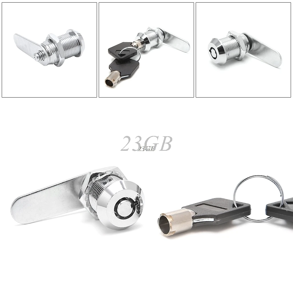 

Drawer Tubular Cam Lock For Door Mailbox Cabinet Cupboard w/2 Keys 16-30mm J24