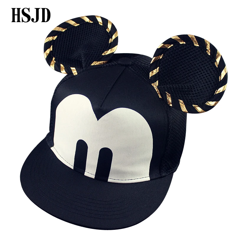 Повседневная Милая бейсбольная кепка с большими ушками мыши Snapback Мужская