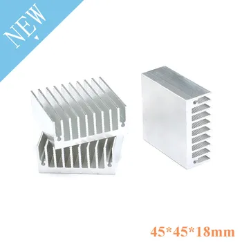 

5pcs Heatsink 45x45x18mm Radiator Cooler Radiator Aluminum 45mmx45mmx18mm Heat Sink Metal Slotting For Cooling 45*45*18mm