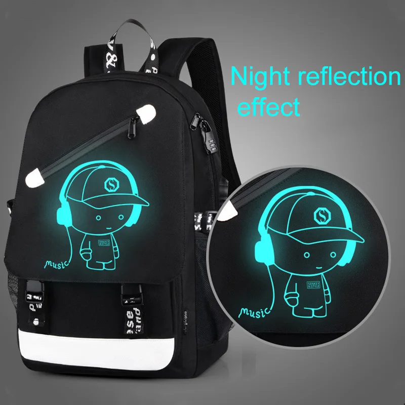 

Teen boy girl Big volume anime luminous school backpack camouflage travel waterproof backpack child bag Mochila Infantil