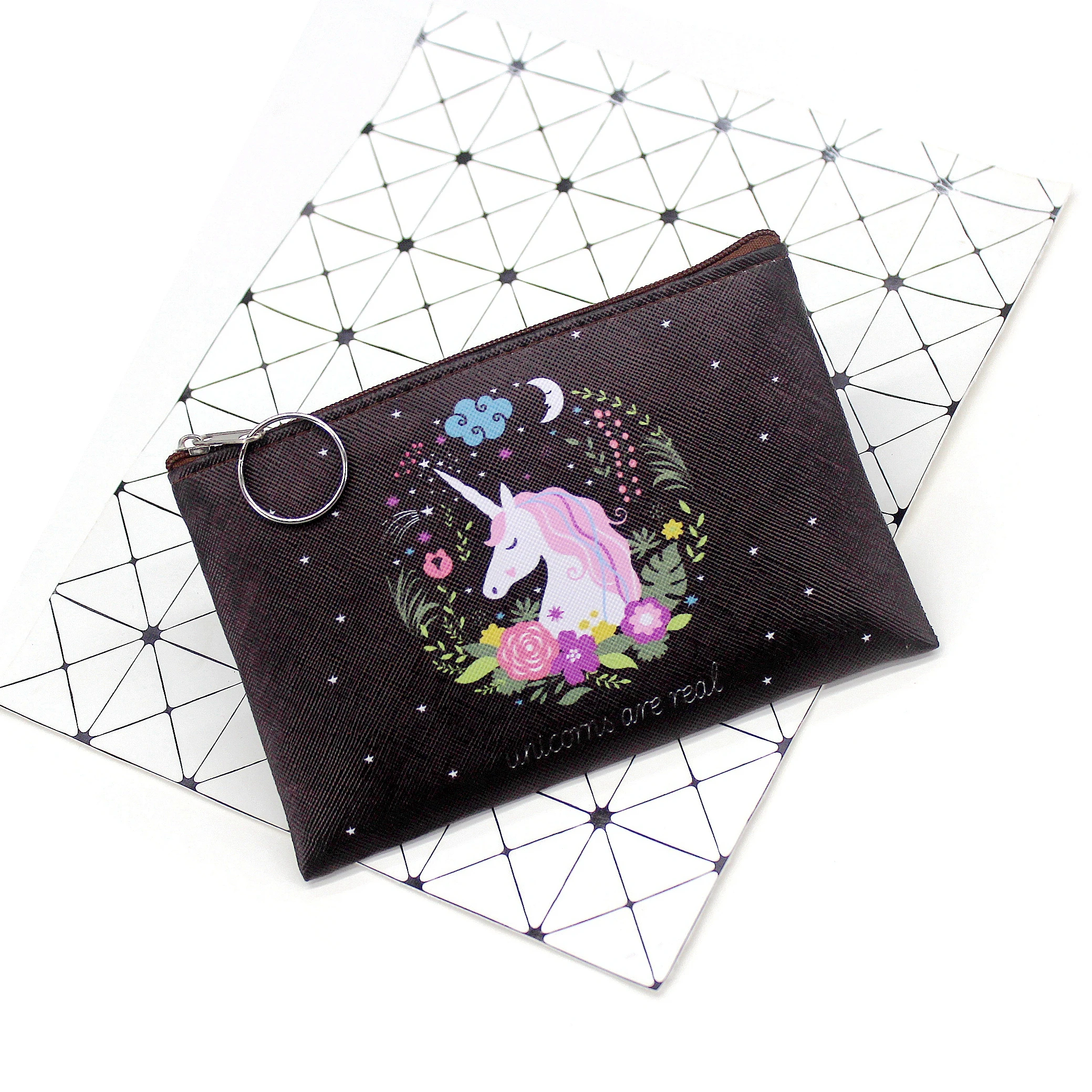 Unicorn 2 Мультяшный единорог, кошельки для монет, женские мини-кошельки, милый держатель для карт, Дамский ключ, сумки для денег для девочек, кошелек для девочек, Детский кошелек - Цвет: Unicorn 2