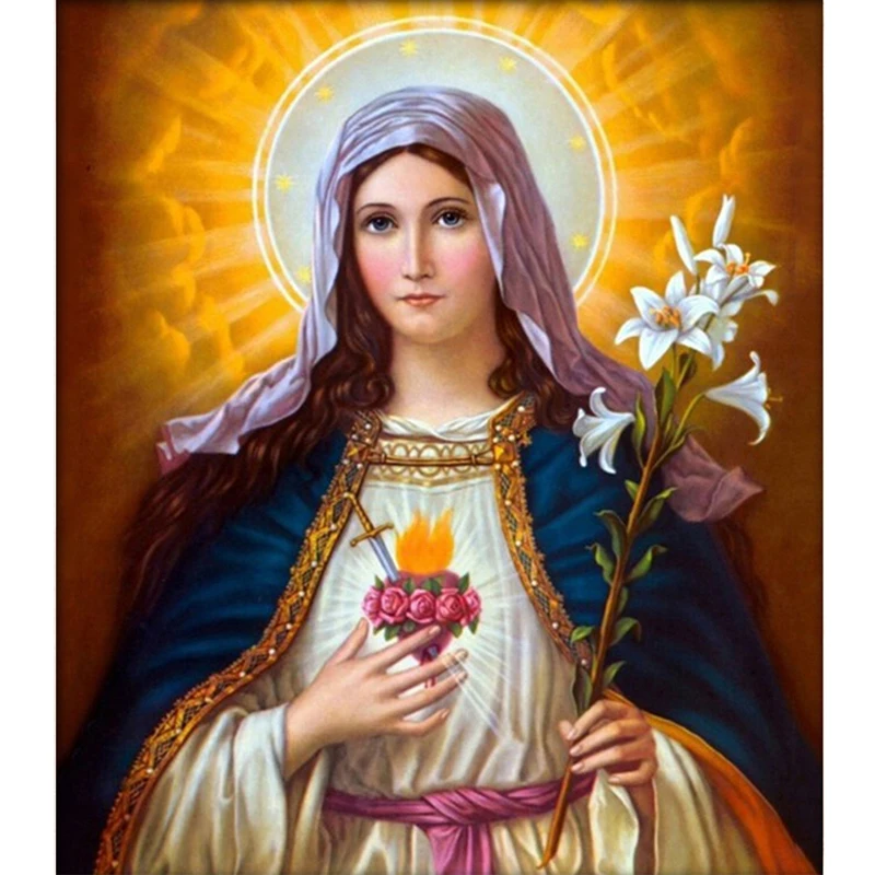 

Diamond Painting Full Square Religion Icon Diamond Mosaic True Religious women Diamond Embroidery Z4401