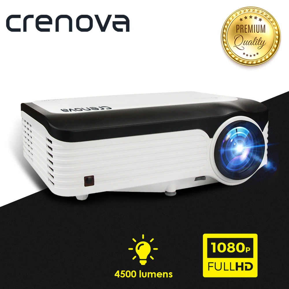 

CRENOVA Newest 1920*1080P Android Projector For 4k Video Led Projector With Android 7.1 OS Wifi Bluetooth Full HD Beamer