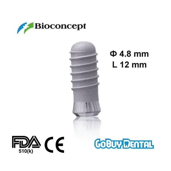 

Straumann Compatible Tissue Level Standard Pus Implant D4.8mm, S-L-A 12mm (Regular Neck D4.8mm)