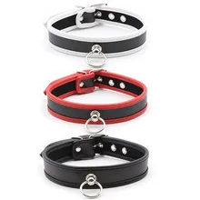 Bdsm bondage couro arnês pescoço espartilho escravo role play collar fetiche vestir erótico sm brinquedos sexuais para casais restrições coleiras