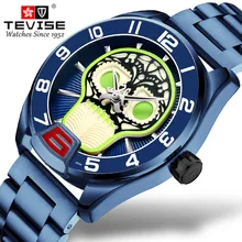 Relogio Tevise Automatico masculino мужские часы механические часы с подзаводом пиратский череп подарок деловые наручные часы Мужские часы