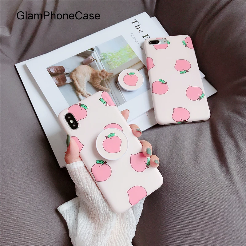 GlamPhoneCase новейший милый розовый персиковый чехол для iPhone X 8 plus 7 s 6 6s 6plus стильный