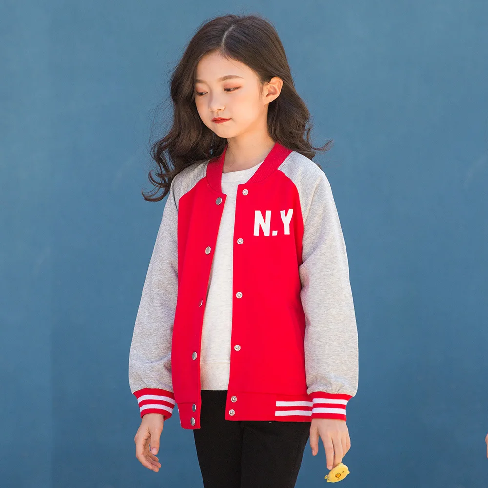 girls coat spring 2019 kids jackets and coats child baseball jacket